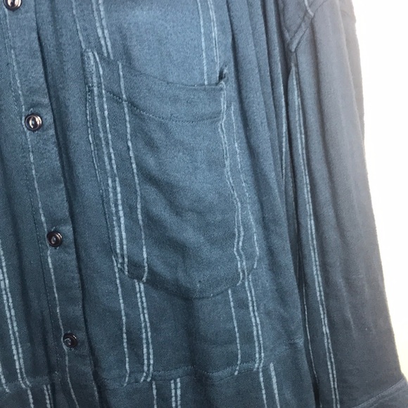 Free People Cozy Nights Embroidered Stripe Blouse - Picture 5 of 8